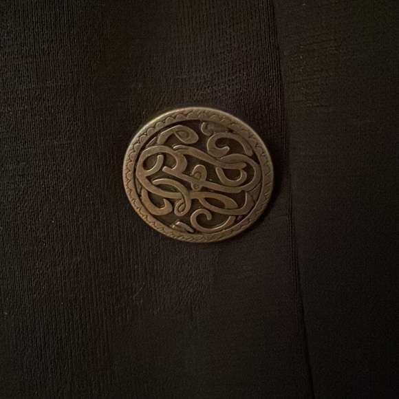 Forest green blazer size medium Willow and Clay with fabulous buttons - Picture 2 of 6